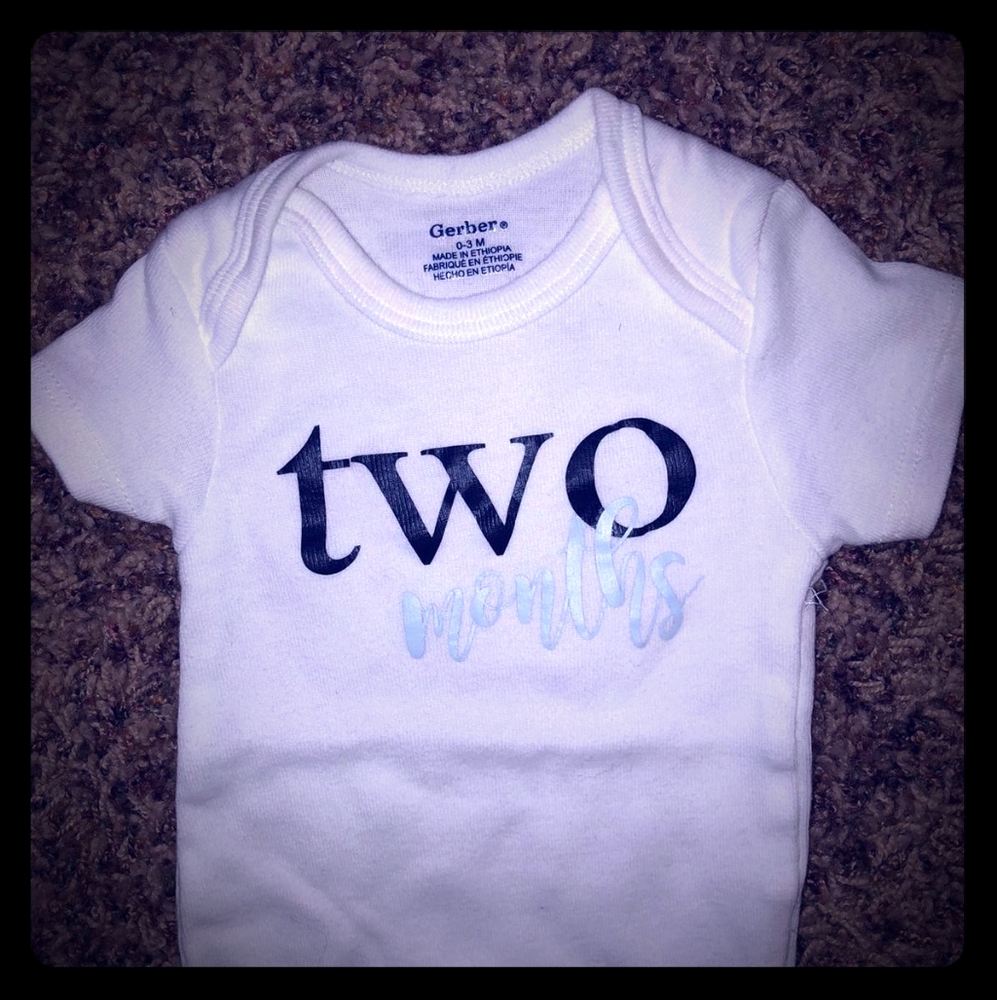 ‼️Two months‼️ logo onesie *OFFERS WELCOME*